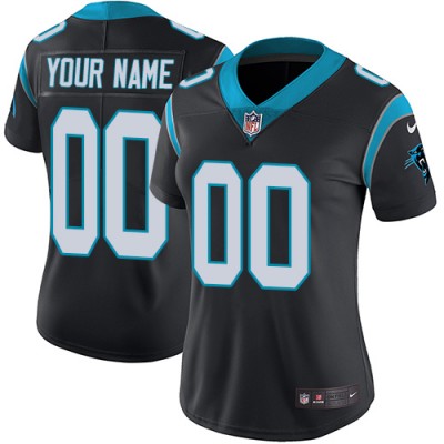 Nike Carolina Panthers Customized Black Team Color Stitched Vapor Untouchable Limited Women's NFL Jersey